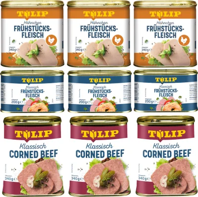 Produktbild von TULIP Bundle 3x 340g Corned Beef 340g Hähnchen 3x 200g Schwein Frühstücksfleisch