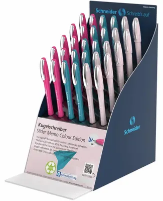 Produktbild von Schneider Kugelschreiber Slider Memo XB 30er Display, Colour Edition