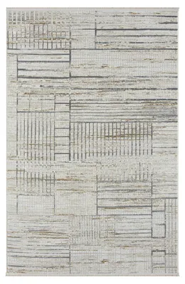 Obrázok produktu pre Koberec MY-RUG, Peder, 230x160, s krátkym vlasom, krémovo biely, mäkký, útulný, s krásnym vzorom, plochý, obdĺžnikový