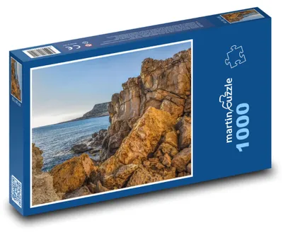 Zdjęcie produktu dla Puzzle 1000 Klif nad wybrzeżem Morza Śródziemnego - martinpuzzle