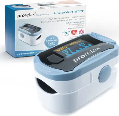 Produktbild von PRORELAX Pulsoximeter 12021 LED-Display Herz-Puls-Frequenz Messung NEU