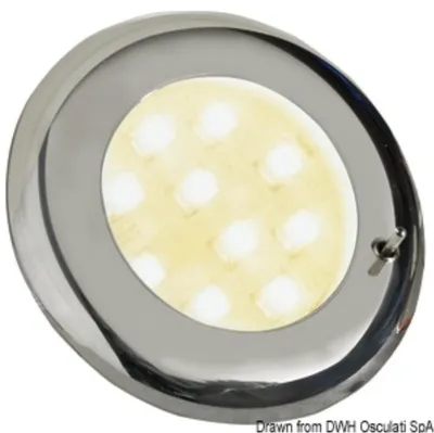 Image de Batsystem LED encastré Nova 2 chromé interrupteur, 1 pièce