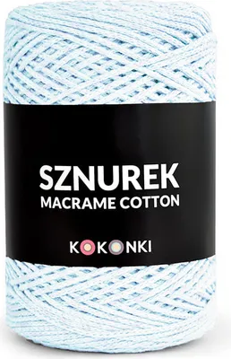 Produktbild von Kokonki Makramee-Garn 2mm, 200m Rolle - Mint Melange, 100% Baumwolle