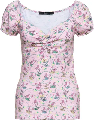 Produktbild von QUEEN KEROSIN T-Shirt Mit All-Over-Print Poodle Pink L