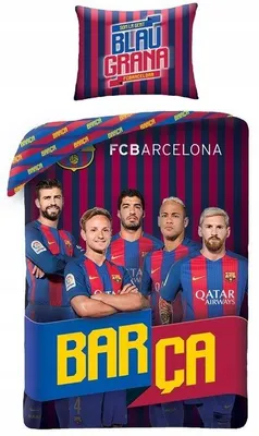 Produktbild von Halantex FC Barcelona Kinderfußball Bettwäsche-Set 160x200