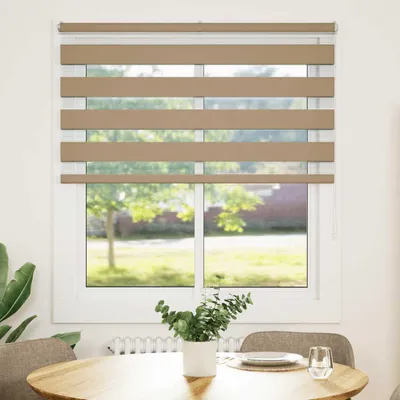 Produktbild von vidaXL Doppelrollo Sandbraun 120x100 cm Stoffbreite 115,9 cm Polyester