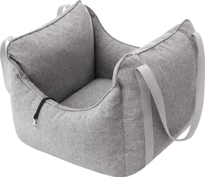 Obrázok produktu pre Autosedačka pre psa, prepravka pre psa, pelech pre psa, prepravný box, zadné sedadlo, deka pre psa, kôš pre psa, pelech pre mačku, pre malé psy, 55 x 60 cm, grafit Inari