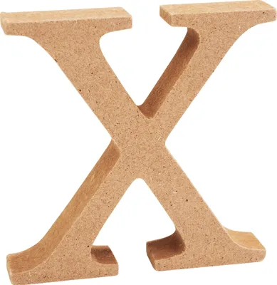 Produktbild von VBS MDF Buchstaben 8 cm hoch 1.5 cm stark ideal für Bastelprojekte Buchstabe "X"