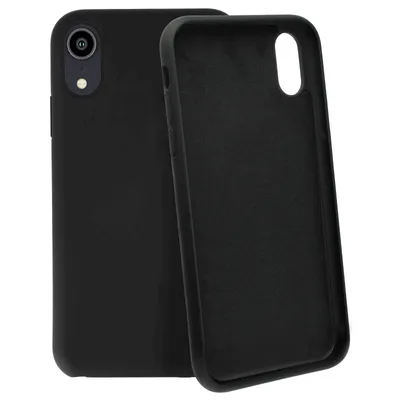 Produktbild von Halbsteife Silikon Handyhülle Apple iPhone XR, Soft Touch - Schwarz