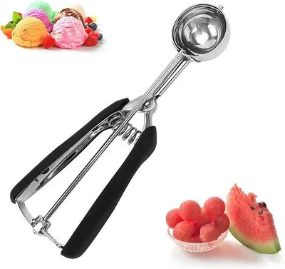 Produktbild von IJsschep aus Edelstahl, 5 cm, Eiswaffeleimer, Portionierer, Eisform, Backschneidwerkschüssel für den Backofen, von 18/8 Edelstahl, für Eis, Kekse, Kuchen, Teig