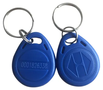 RFID-Tag EM4100 125kHz Schlüsselanhänger, blau, 100 St.