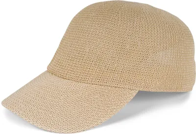 Produktbild von styleBREAKER Papierstroh Baseball Cap einfarbig | luftiges Sommer Basecap mit Metallschnalle verstellbar | Uni Cap mit Schweißband für Damen und Herren