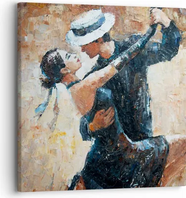Produktbild von Bild auf Leinwand - Leinwandbild - tanzen sie - 30x30cm - Wand Bild - Wanddeko - Wandbilder - Leinwanddruck - Bilder - Kunstdruck - Wanddekoration - Leinwand bilder - Wandkunst - AC30x30-3773
