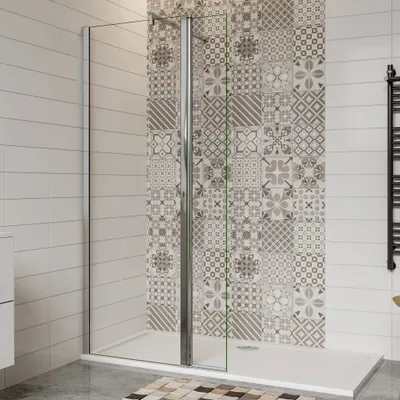 Produktbild von 100x200cm 8mm doppelseitig NANO+ESG Walk in mit Panel Seitenwand Duschkabine Duschwand