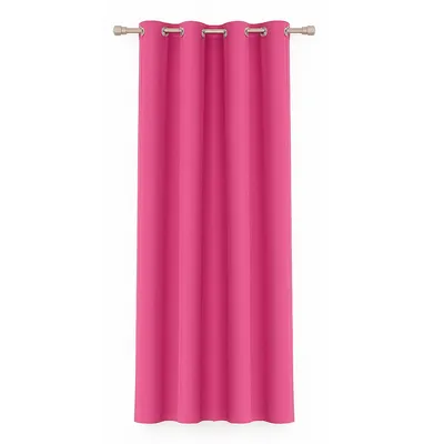 Immagine prodotto di Tenda rosa 140x175 cm con occhielli – tenda oscurante in microsatinato (100% poliestere), traslucida, facile da lavare e che mantiene la forma