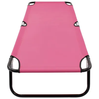 Immagine prodotto di Lettino Prendisole Pieghevole in Acciaio Rosa