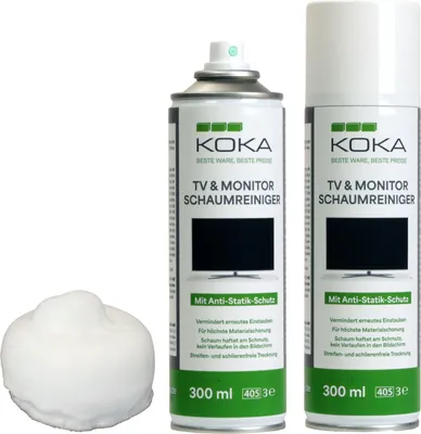 Produktbild von 2x Set KOKA Reinigungsschaum Spray Dose Reiniger TV OLED LCD LED TFT Fernseher