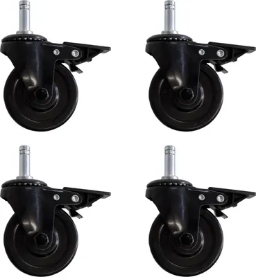 Image de TAINO Jeu de 4 roulettes de rechange en caoutchouc PLATINUM BLACK YAMARA Grils à gaz Premium Flüster-Rollen