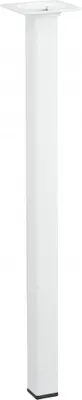 Image de Pied de table basse carré fixe acier époxy blanc, 40 cm