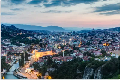 Produktbild von MuchoWow® Poster Stadtbild von Sarajevo in Bosnien und Herzegowina 180x120 cm - Fotoplakat