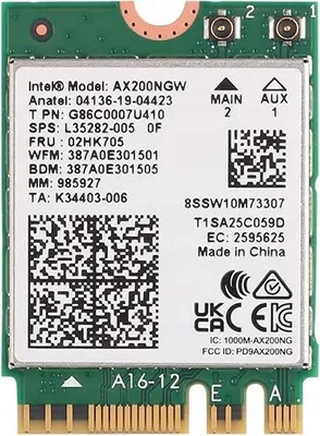 Zdjęcie produktu dla Karta sieciowa wewnętrzna do laptopa Intel AX200 WiFi 2400Mb + Bluetooth 5