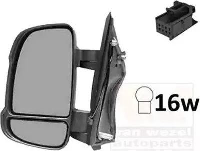 Produktbild von VAN WEZEL 0983807 Außenspiegel Seitenspiegel Links für FIAT Ducato Kastenwagen (250, 290) Konvex Beheizt