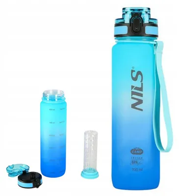 Produktbild von Nils Camp NCD04 Tritan Trinkflasche BPA-frei Fruchteinsatz Blau