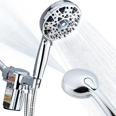 Produktbild von Duschkopf mit Filter - Handbrause - Duschschlauch - Halterung