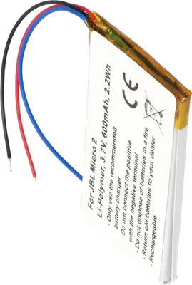 Produktbild von Akku passend für JBL Micro Li-Polymer-Akku FT403048P 3,7V, 600mAh, 2,2Wh built-in ohne Werkzeug