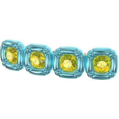 Image de Swarovski DLC002 Haarclip, Kristalle im Kissenschliff, Blau, Goldlegierungsschicht 5617239