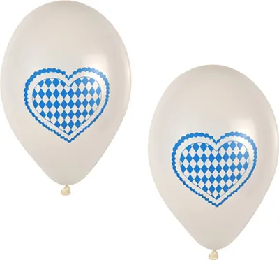 Produktbild von Papstar 81949, Spielzeugballon, Latex, Blau, Weiß, Mottoparty, Rund, 25 cm