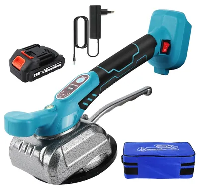 Image de Machine de nivellement pour carrelage, avec 5 vitesses de vibration, une puissance d'aspiration de 50 kg, et livrée avec 1 batterie