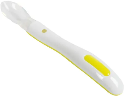 Immagine prodotto di Il primo cucchiaio in silicone di Poupy Baby, privo di BPA, lavabile e riutilizzabile, adatto per l'allattamento al seno