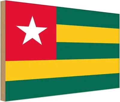 Produktbild von vianmo Holzschild 12x18 cm Togos Togo Flagge Fahne Wappen