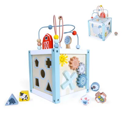 Produktbild von Lernwürfelsortierer aus Holz + Blöcke ECOTOYS
