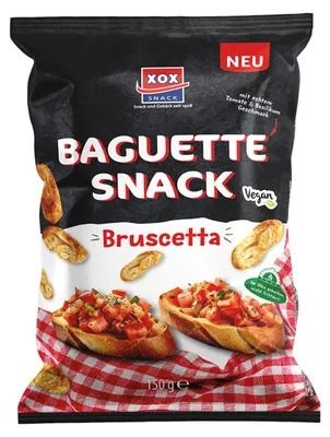 Zdjęcie produktu dla XOX Baguette pyszna i chrupiąca przekąska z pieczywa Bruscetta od 150g