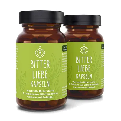 Produktbild von BitterLiebe Bitterstoffe Kapseln - 2x 90 Kapseln