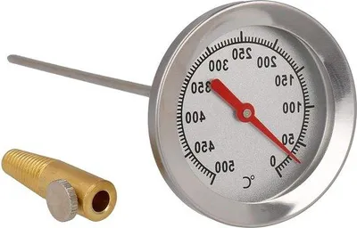 Zdjęcie produktu dla Termometr do grilla – analogowy – 45 cm – stal nierdzewna