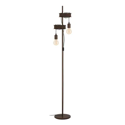Image de Eglo 43526 TOWNSHEND 4 E27 Lampadaire double 260x250mm Marron Noir
