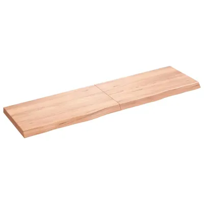 Produktbild von Wandregal Hellbraun 180x50x(2-6) cm Massivholz Eiche Behandelt