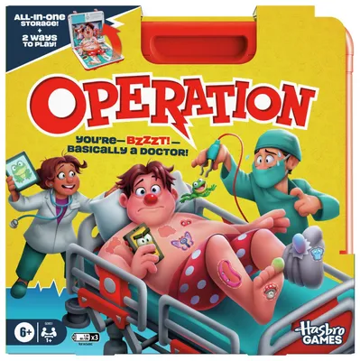 Produktbild von Hasbro Operation Spiel - Elektronisches Brettspiel für Kinder