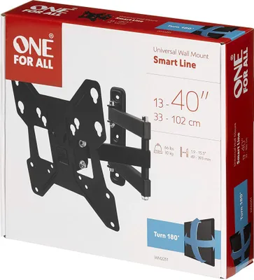 Immagine prodotto di One For All Smart WM 2251 - Wandhalterung für LCD-Display - Bildschirmgröße: 33-102 cm (13"-40")