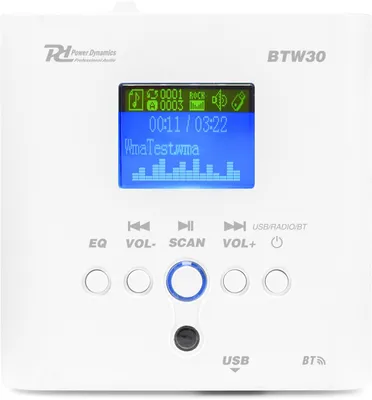 Produktbild von Power Dynamics BTW30SET, 2.0 Kanäle, 30 W, Heimkino, Weiß, Verstärker, Stand-alone