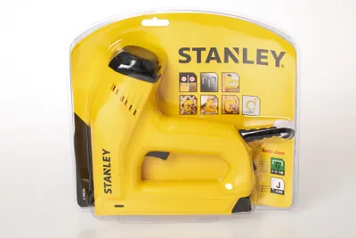 Produktbild von Stanley Elektrotacker und Nagler für 12/15 mm Nägel und Klammern Typ G 6/8/10/12/14 mm, Tiefenanschlag, Typ 6-TRE550, Gelb