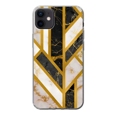 Produktbild von MuchoWow® Handyhülle Schutzhülle Hülle für iPhone 12 mini Marmor - Gold - Glitzer - Luxus Silikon Softcase Handy Hülle - Bild