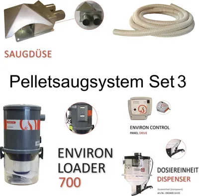 Produktbild von environ Pelletsaugsystem Set 3 – Pelletentnahme mit Saugdüse & Loader 700