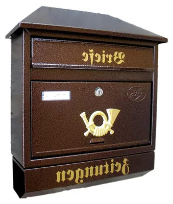 Produktbild von Großer Briefkasten/Postkasten XXL Kupfer/Bronze mit Zeitungsrolle und Zeitungsfach