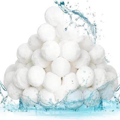 Obrázek produktu pro 800 g opakovaně použitelných filtračních koulí do bazénů (30–50 mm), alternativa k filtračnímu písku do bazénů, vhodné pro filtraci bazénů