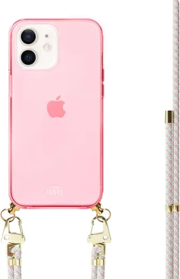 Produktbild von Aqua Pink Cord Hülle Pink  - Kompatibel mit iPhone 12