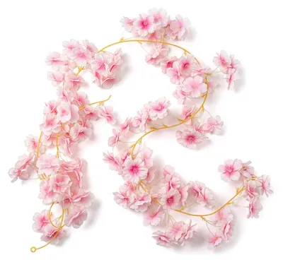 Künstliche Kirschblütengirlande, 2 Stück, 180 cm, rosa, für Hochzeit & Zuhause